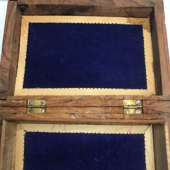 Vintage Hand Carved Wooden Trinket Jewellery Box, Floral Folk Art - Picture 15 of 16